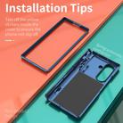 For Samsung Galaxy Z Fold7 5G Sliding Window Hinge Phone Case with Ring Stand(Blue) - 3