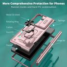 For Samsung Galaxy Z Fold7 5G Sliding Window Hinge Phone Case with Ring Stand(Rose Gold) - 2