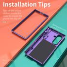 For Samsung Galaxy Z Fold7 5G Sliding Window Hinge Phone Case with Ring Stand(Purple) - 3