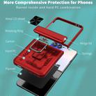 For Samsung Galaxy Z Flip7 5G Sliding Window Hinge Phone Case with Ring Stand(Red) - 2