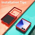 For Samsung Galaxy Z Flip7 5G Sliding Window Hinge Phone Case with Ring Stand(Red) - 3