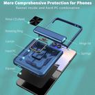 For Samsung Galaxy Z Flip7 5G Sliding Window Hinge Phone Case with Ring Stand(Blue) - 2