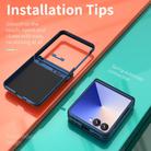 For Samsung Galaxy Z Flip7 5G Sliding Window Hinge Phone Case with Ring Stand(Blue) - 3