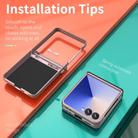 For Samsung Galaxy Z Flip7 5G Sliding Window Hinge Phone Case with Ring Stand(Rose Gold) - 3