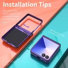 For Samsung Galaxy Z Flip7 5G Sliding Window Hinge Phone Case with Ring Stand(Purple) - 3