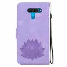 For LG K50 / Q60 Lotus Embossed Leather Phone Case(Purple) - 3