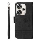 For Xiaomi Poco F6 BETOPNICE Dual-side Buckle Leather Phone Case(Black) - 3