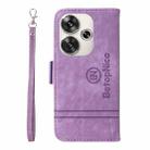 For Xiaomi Poco F6 BETOPNICE Dual-side Buckle Leather Phone Case(Purple) - 3