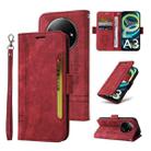 For Xiaomi Poco C61 4G / Redmi A3 4G Global BETOPNICE Dual-side Buckle Leather Phone Case(Red) - 1