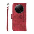 For Xiaomi Poco C61 4G / Redmi A3 4G Global BETOPNICE Dual-side Buckle Leather Phone Case(Red) - 3