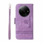 For Xiaomi Poco C61 4G / Redmi A3 4G Global BETOPNICE Dual-side Buckle Leather Phone Case(Purple) - 3