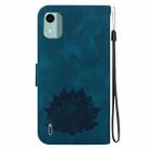 For Nokia C12 Lotus Embossed Leather Phone Case(Dark Blue) - 3