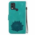 For Nokia C22 Lotus Embossed Leather Phone Case(Green) - 3