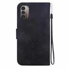 For Nokia G21 / G11 Lotus Embossed Leather Phone Case(Black) - 3