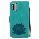 For Nokia G22 Lotus Embossed Leather Phone Case(Green) - 3