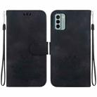 For Nokia G22 Lotus Embossed Leather Phone Case(Black) - 1