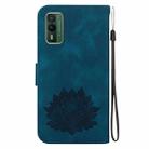 For Nokia XR21 Lotus Embossed Leather Phone Case(Dark Blue) - 3