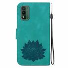 For Nokia XR21 Lotus Embossed Leather Phone Case(Green) - 3