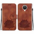 For Nokia G10 / G20 Lotus Embossed Leather Phone Case(Brown) - 1