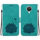 For Nokia G10 / G20 Lotus Embossed Leather Phone Case(Green) - 1