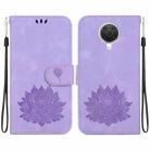 For Nokia G10 / G20 Lotus Embossed Leather Phone Case(Purple) - 1