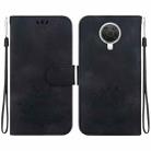 For Nokia G10 / G20 Lotus Embossed Leather Phone Case(Black) - 1