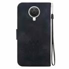 For Nokia G10 / G20 Lotus Embossed Leather Phone Case(Black) - 3