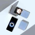 For Honor Magic V Flip Frosted Transparent Edge Diamond Phone Case(Blue) - 2