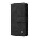 For iPhone 16 Plus Skin Feel Multi-Card Wallet Zipper Leather Phone Case(Black) - 2