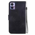 For Motorola Edge 30 Neo /  Edge 30 Lite Lotus Embossed Leather Phone Case(Black) - 3