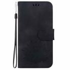 For Motorola Moto G04 / G24 Lotus Embossed Leather Phone Case(Black) - 2