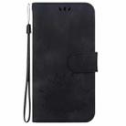 For Motorola Edge 50 Fusion Lotus Embossed Leather Phone Case(Black) - 2