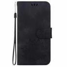 For Motorola Edge 2024 Lotus Embossed Leather Phone Case(Black) - 2