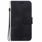 For Motorola Moto G04s / Moto E14 Lotus Embossed Leather Phone Case(Black) - 2