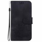 For iPhone 15 Plus Lotus Embossed Leather Phone Case(Black) - 2