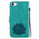 For iPhone SE 2022 / 2020 / 8 / 7 Lotus Embossed Leather Phone Case(Green) - 3