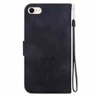 For iPhone SE 2022 / 2020 / 8 / 7 Lotus Embossed Leather Phone Case(Black) - 3