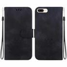 For iPhone 8 Plus / 7 Plus Lotus Embossed Leather Phone Case(Black) - 1