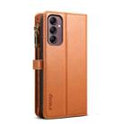 For Samsung Galaxy S24 FE 5G ESEBLE Star Series Lanyard Zipper Wallet RFID Leather Case(Brown) - 3