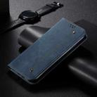 For Samsung Galaxy S25+ 5G Denim Texture Casual Style Horizontal Flip Leather Case(Blue) - 2
