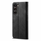 For Samsung Galaxy S24+ 5G Denim Texture Casual Style Horizontal Flip Leather Case(Black) - 3