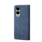 For Samsung Galaxy S25 Edge 5G Denim Texture Casual Style Horizontal Flip Leather Case(Blue) - 3