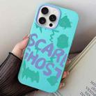 For iPhone 15 Pro Max Scared Ghost PC Hybrid TPU Phone Case(Sky Cyan) - 1
