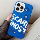 For iPhone 15 Pro Max Scared Ghost PC Hybrid TPU Phone Case(Blue) - 1