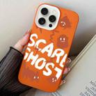 For iPhone 15 Pro Scared Ghost PC Hybrid TPU Phone Case(Orange) - 1