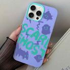 For iPhone 15 Pro Scared Ghost PC Hybrid TPU Phone Case(Purple) - 1