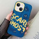 For iPhone 15 Plus Scared Ghost PC Hybrid TPU Phone Case(Royal Blue) - 1
