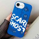 For iPhone 7 / 8 / SE 2022 Scared Ghost PC Hybrid TPU Phone Case(Blue) - 1