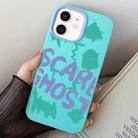 For iPhone 12 mini Scared Ghost PC Hybrid TPU Phone Case(Sky Cyan) - 1