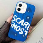 For iPhone 12 mini Scared Ghost PC Hybrid TPU Phone Case(Blue) - 1